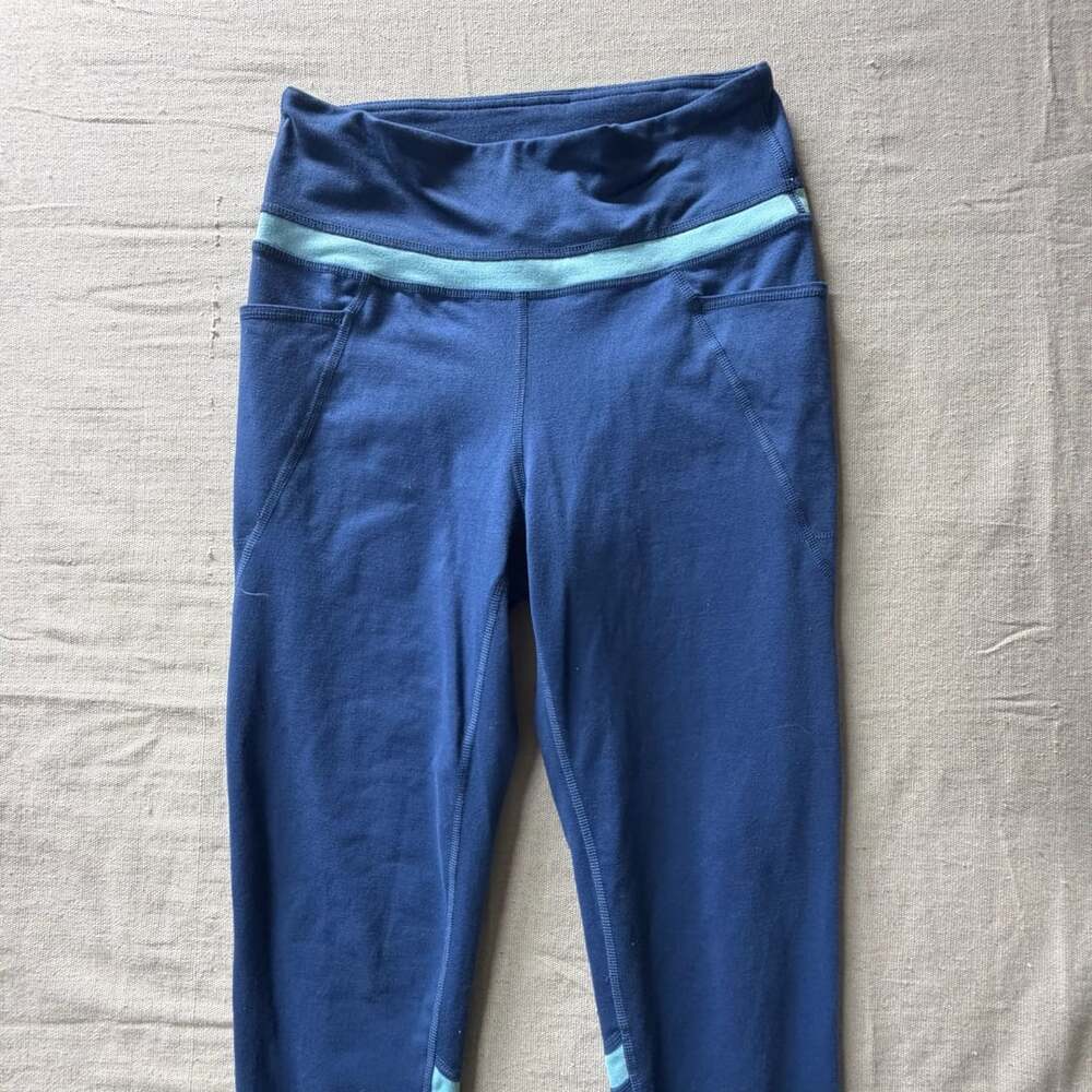 Tek Gear Drytek Leggings Size M Blue Athletic Crop Pants